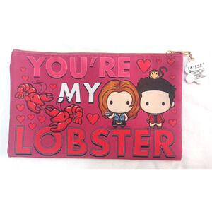 You're My Lobster FRIENDS Pencil Makeup Case Cosmetic Ross & Rachel 8x4 *READ